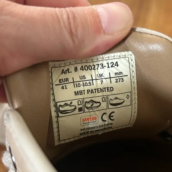 MBT Leather Rocker Lace Up Shoes Tan US Size 10-10.5