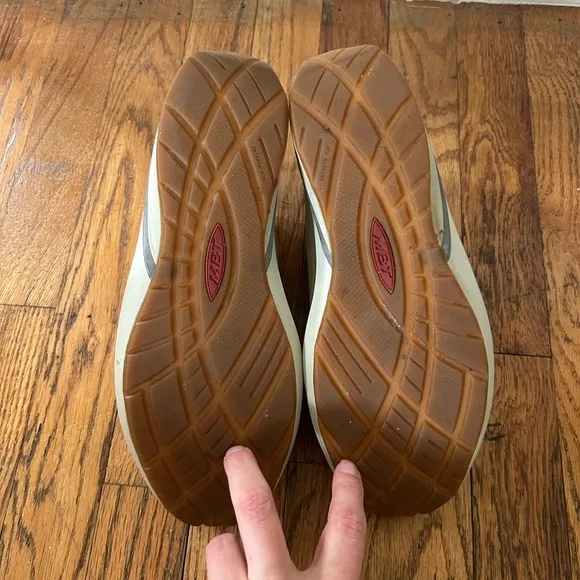 MBT Leather Rocker Lace Up Shoes Tan US Size 10-10.5