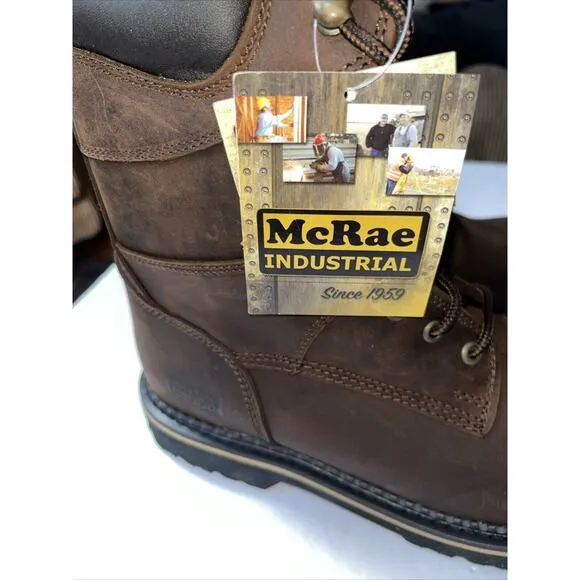 McRae Industrial‎ MR88144 Men’s Brown Leather Steel Toe Safety Boots 11.5M NEW