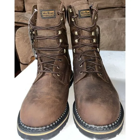 McRae Industrial‎ MR88144 Men’s Brown Leather Steel Toe Safety Boots 11.5M NEW