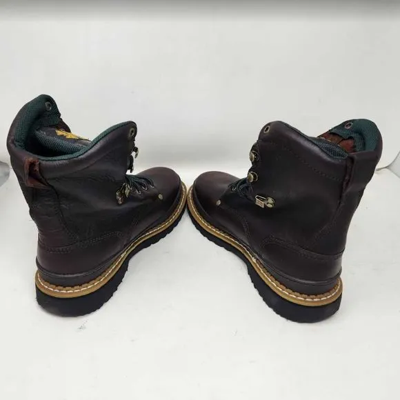 Men's 9W Georgia Boot 8&quot; Georgia Giant work boots in brown leather G8274 9 Wide