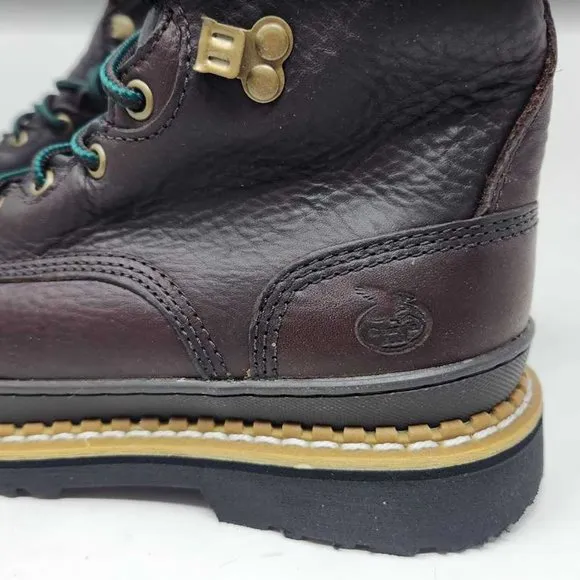 Men's 9W Georgia Boot 8&quot; Georgia Giant work boots in brown leather G8274 9 Wide