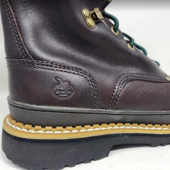 Men's 9W Georgia Boot 8&quot; Georgia Giant work boots in brown leather G8274 9 Wide