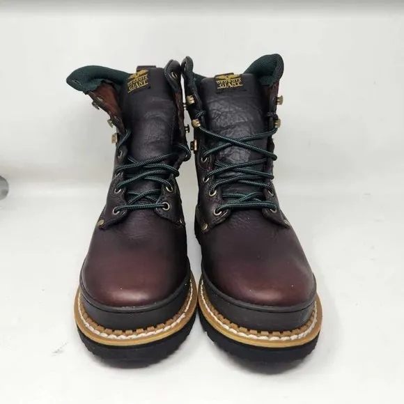 Men's 9W Georgia Boot 8&quot; Georgia Giant work boots in brown leather G8274 9 Wide