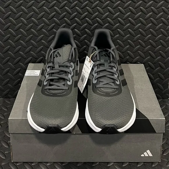 Mens Adidas Athletic Running Shoes Black‎ Grey Size 12
