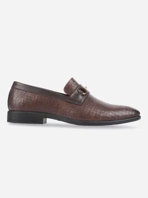 Men's Brown Fashion Buckle Slip On (IX1084)