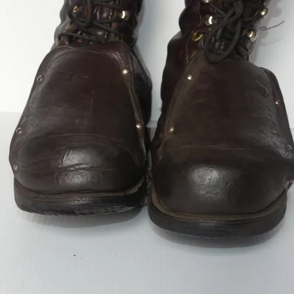 Men's Carolina Metguard steel toe work boot WP brown leather sz 10.5 D