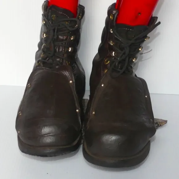 Men's Carolina Metguard steel toe work boot WP brown leather sz 10.5 D