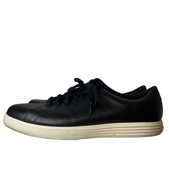 Men’s Cole Haan Grand Crosscourt Shoes Black Leather Comfort Low Sneakers