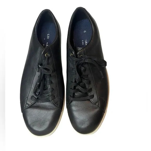 Men’s Cole Haan Grand Crosscourt Shoes Black Leather Comfort Low Sneakers