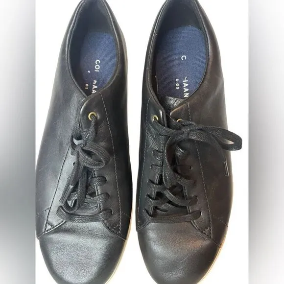 Men’s Cole Haan Grand Crosscourt Shoes Black Leather Comfort Low Sneakers