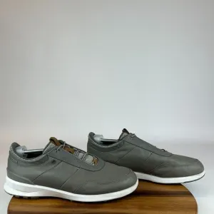 Mens FootJoy Stratos Gray Leather Spikeless‎ Golf Sneakers Shoes Size 14 W GUC