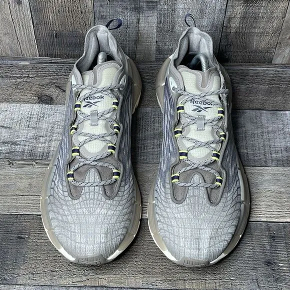 Mens Reebok Zig Kinetica II Boulder Gray Athletic Sneakers Shoes Size 9.5 D GUC