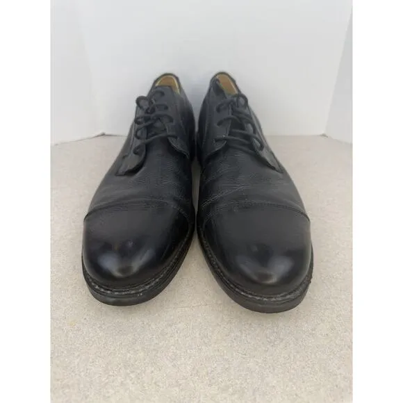 Men’s Studio Belvedere Black Leather Oxford Dress Shoes Size 9 D Brazil