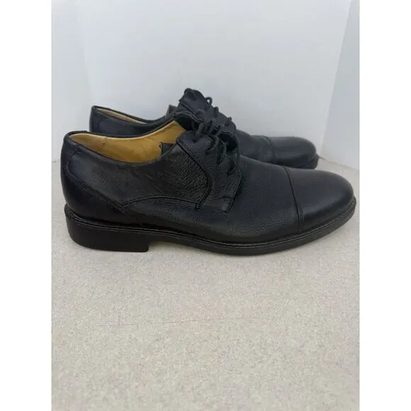 Men’s Studio Belvedere Black Leather Oxford Dress Shoes Size 9 D Brazil