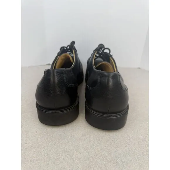 Men’s Studio Belvedere Black Leather Oxford Dress Shoes Size 9 D Brazil