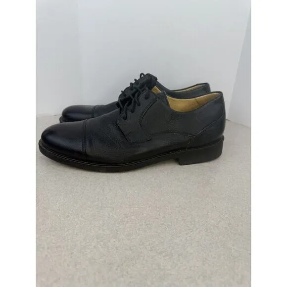 Men’s Studio Belvedere Black Leather Oxford Dress Shoes Size 9 D Brazil