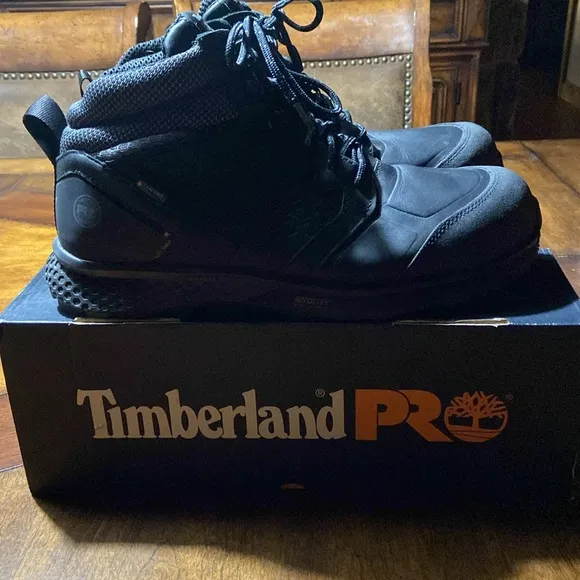 Men’s Timberland Pro Reaxion Composite Safety Toe Waterproof Work Boots Size 12W