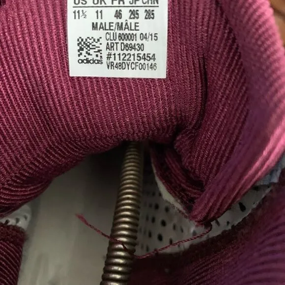 Men's Adidas Bounce 773 Maroon Burgundy Size 11.5 Sneakers Shoes