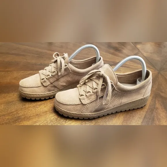 Mephisto Lady Originals Suede Walking Shoes - Tan, Women's Size 8.5 US