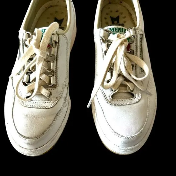 Mephisto Run offs Walking Shoes white leather size 6