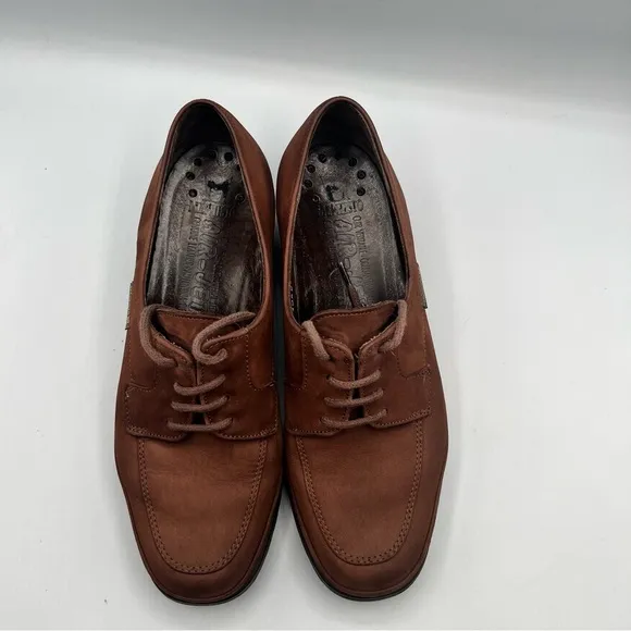 Mephisto Womens Moc Toe Lace Up Shoes Brown Nubuck Leather US 6.5