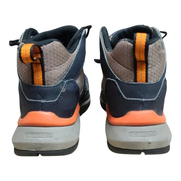 Merrell Full Bench Carbon Toe  Blue Black Orange Lace Up Work Hiking Mid Boots 8