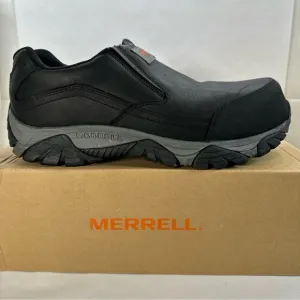 Merrell Moab Adventure Moc Carbon Fiber Toe Black Leather Low Boots Men Size 12