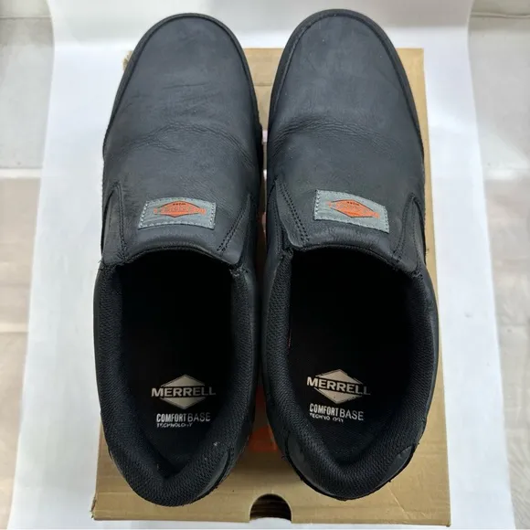 Merrell Moab Adventure Moc Carbon Fiber Toe Black Leather Low Boots Men Size 12
