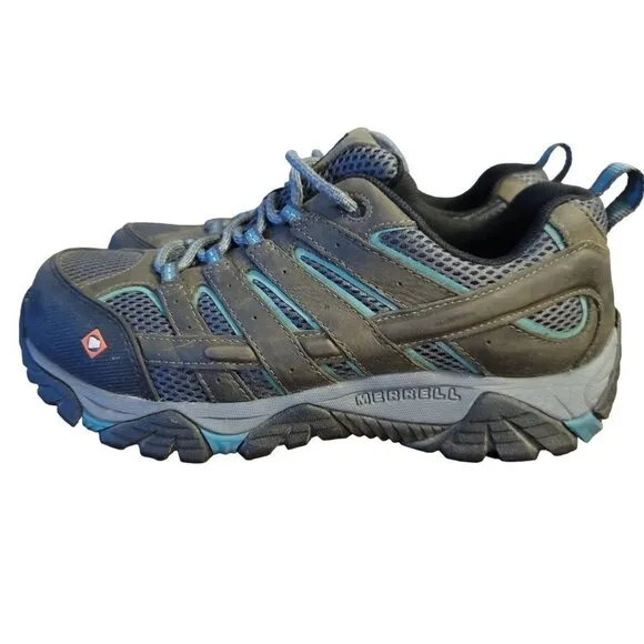Merrell Safety Shoes Heat Resistant Womens Sz 9 Waterproof Comfort Work
