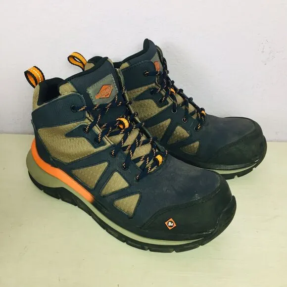 MERRELL Work Fullbench Speed Mid CF Black &amp; Orange J003321 Mens Boots Size 6 M
