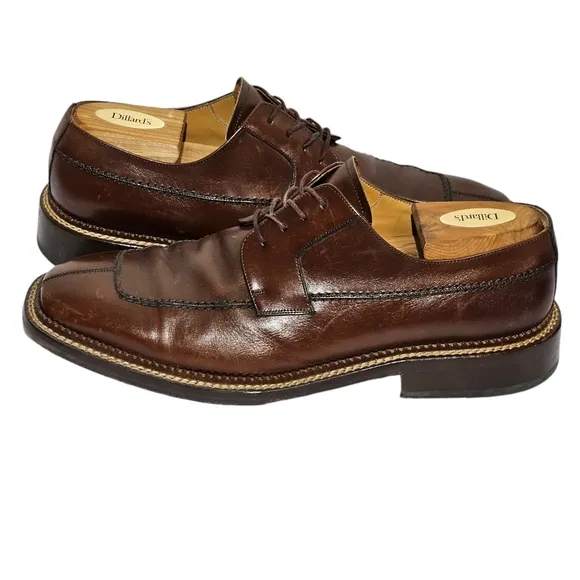 Mezlan Banderas Mens Shoes Size 10.5 M Square Split Toe Oxford Brown Leather