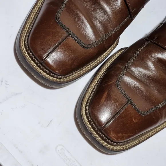 Mezlan Banderas Mens Shoes Size 10.5 M Square Split Toe Oxford Brown Leather
