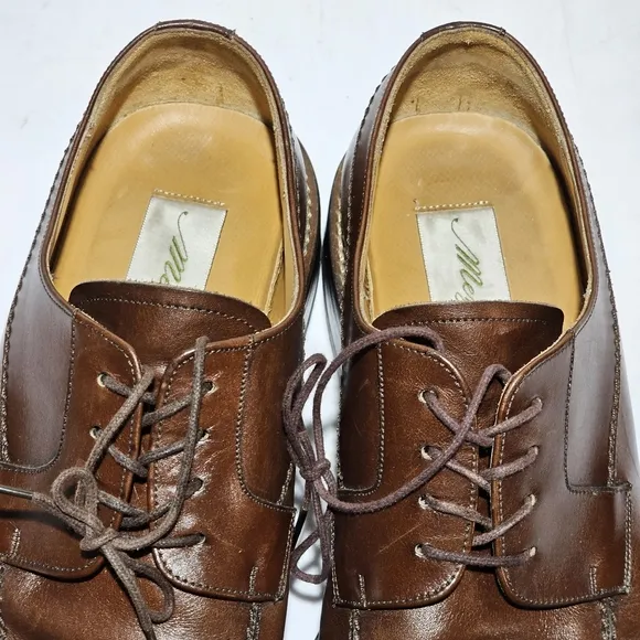 Mezlan Banderas Mens Shoes Size 10.5 M Square Split Toe Oxford Brown Leather