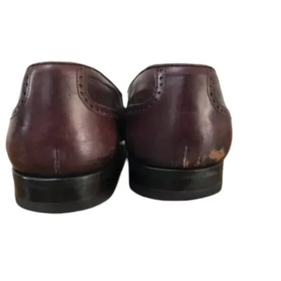Mezlan Havana Loafer Men 10.5M Brown Leather Cap Toe Tassel Casual Slip-On Shoes
