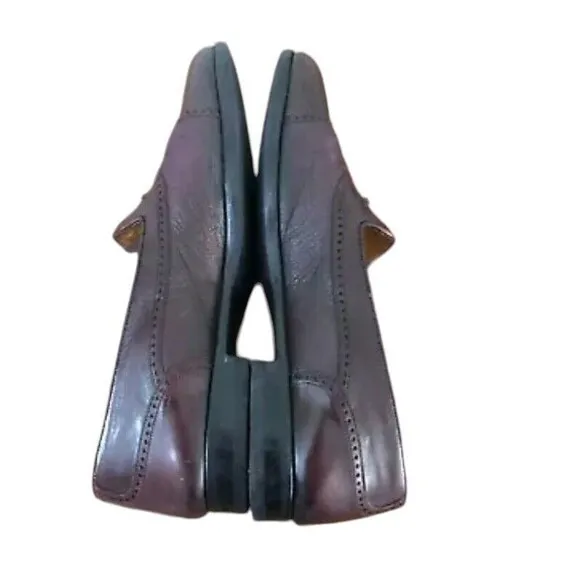 Mezlan Havana Loafer Men 10.5M Brown Leather Cap Toe Tassel Casual Slip-On Shoes