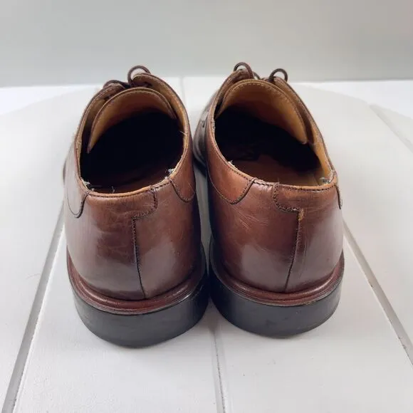 MEZLAN Mens Oxford Brown Leather Split Toe Lace Up Shoes FIORE Size 8.5M