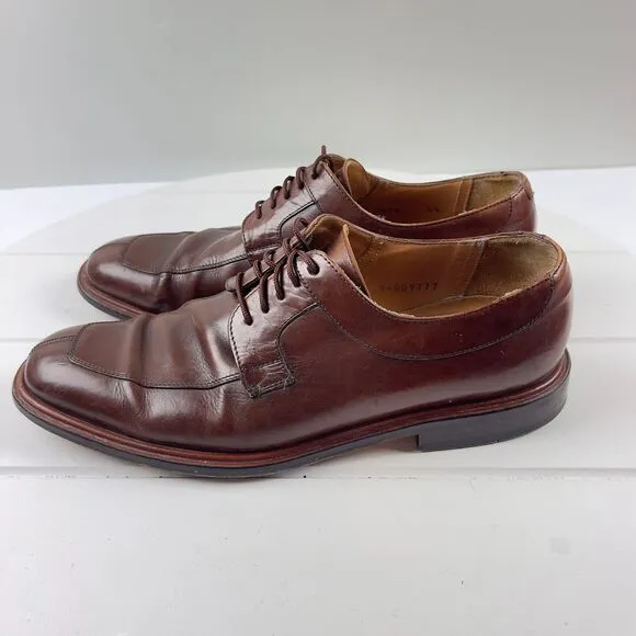 MEZLAN Mens Oxford Brown Leather Split Toe Lace Up Shoes FIORE Size 8.5M