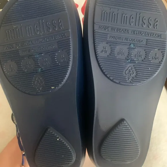 Mini Melissa pink and blue shoes  size 8