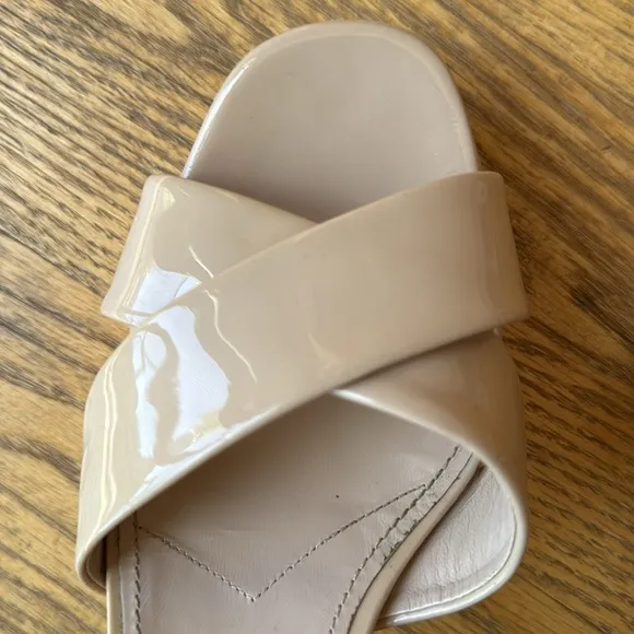 Miu Miu Patent Leather open toe heel sandals