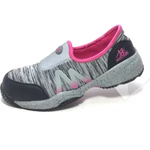 Moxie Trades Zena Grey Slip-on Safety Shoes 9