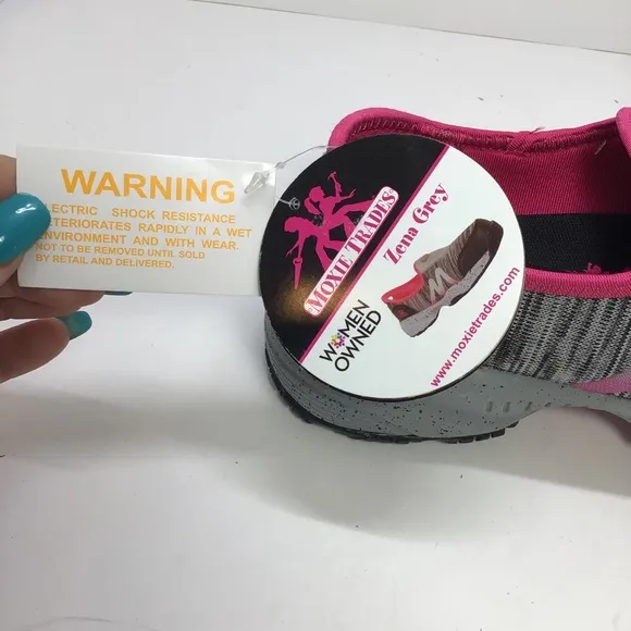 Moxie Trades Zena Grey Slip-on Safety Shoes 9
