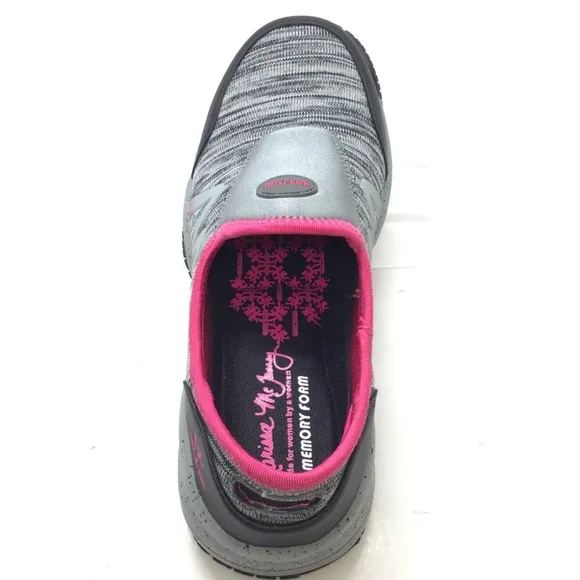 Moxie Trades Zena Grey Slip-on Safety Shoes 9