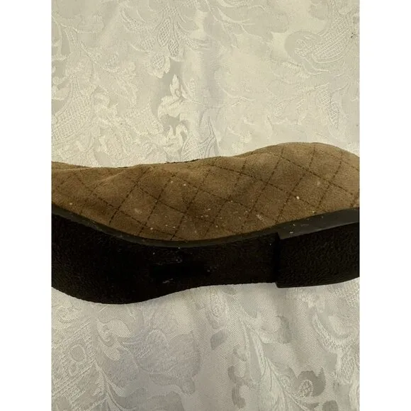 Munro Size 9M‎ Brown Quilted Ballet Flats Comfort Shoes