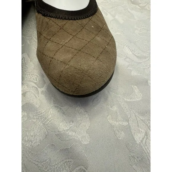 Munro Size 9M‎ Brown Quilted Ballet Flats Comfort Shoes