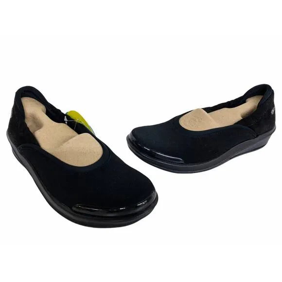 Naturalizer BZees Black Mesh Malibu Ballet Walking Shoes 7 Wide Women's