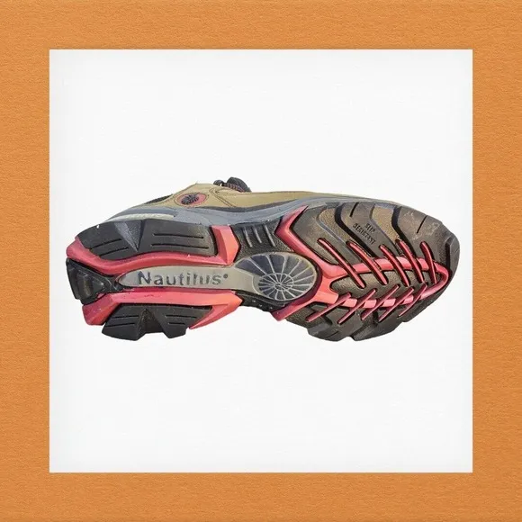 Nautilus Mens Steel Toe Athletic Size 8M Nubuck‎ Leather Shoes N1392M
