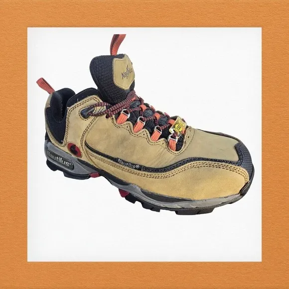 Nautilus Mens Steel Toe Athletic Size 8M Nubuck‎ Leather Shoes N1392M