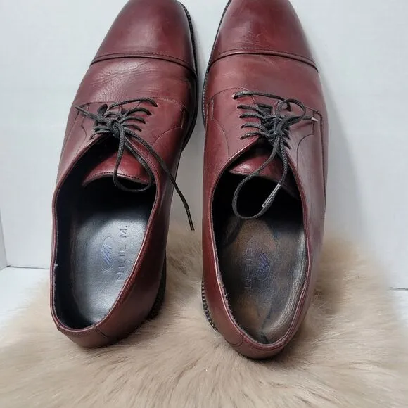 Neil M Senator Cap Toe Shoes Cognac men's Lace Up Oxford Men's Shoes Size 12