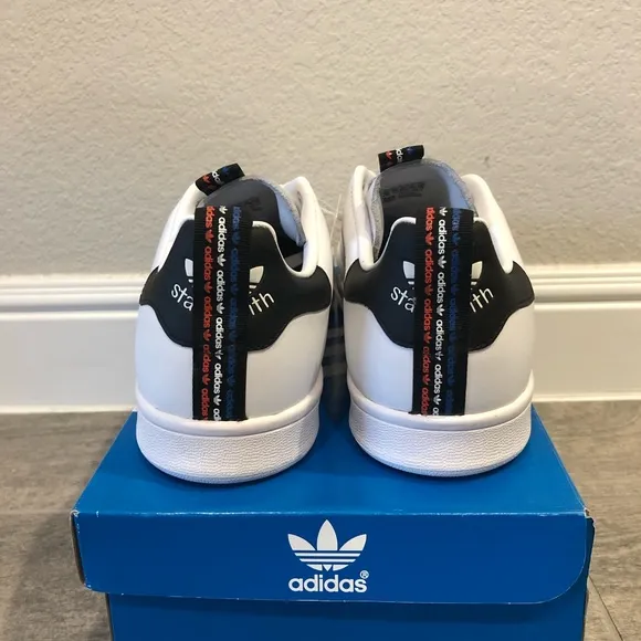 New Adidas Originals Stan Smith White Black Sneakers Men's Shoes Size 12